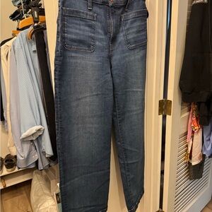 Madewell Emmett Wide Leg Blue Denim Jeans